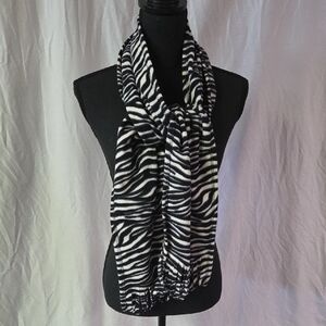 Monochrome Zebra Pattern Scarf